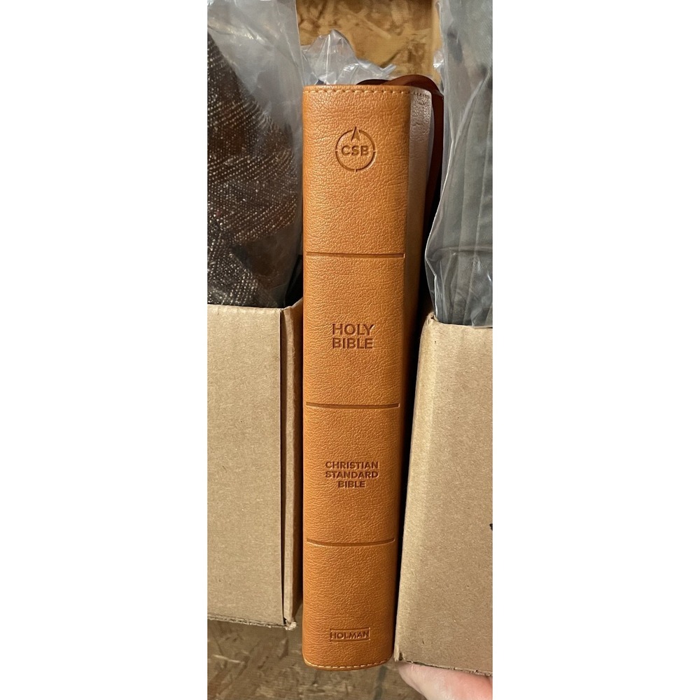 Holy Bible Holman Christian Standard Notetaking Chestnut Brown Bonded Leather - Picture 4 of 11